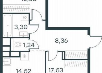 Продам 2-ком. квартиру, 62 м2, Московская область