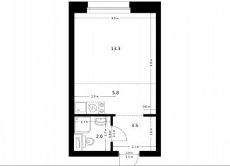 Продается квартира студия, 25.2 м2, Москва, метро Медведково, жилой комплекс Полар, 1.4