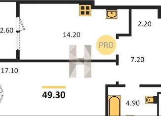 Продажа 1-ком. квартиры, 49.3 м2, Новосибирск, метро Сибирская