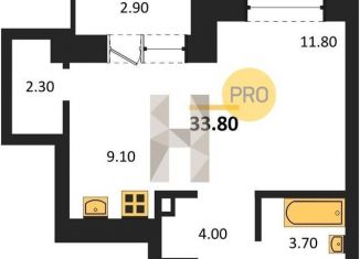 Продается квартира студия, 33.8 м2, Новосибирская область