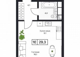 Продаю однокомнатную квартиру, 29.3 м2, Пушкино