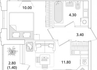 Продается 1-комнатная квартира, 31.1 м2, Санкт-Петербург, Планерная улица, 99, Приморский район