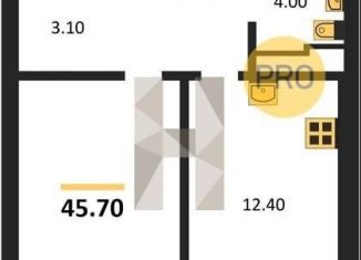 Продажа 1-комнатной квартиры, 45.7 м2, Новосибирская область