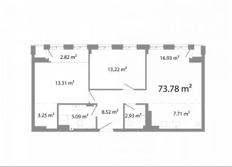 2-ком. квартира на продажу, 73.8 м2, Челябинск