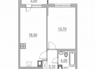 Продажа 1-комнатной квартиры, 40.3 м2, Всеволожск, Взлётная улица, 14