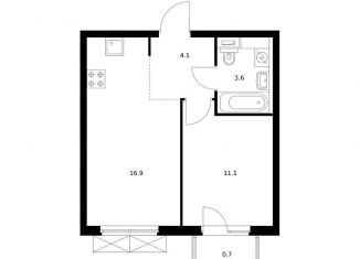 Продается 1-ком. квартира, 36.7 м2, Екатеринбург, метро Геологическая, Хуторская улица, 1/4