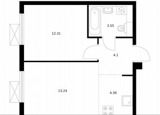 Продам однокомнатную квартиру, 37.6 м2, деревня Новое Девяткино, ЖК Заречный Парк, жилой комплекс Заречный Парк, 7.2