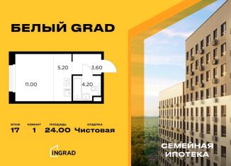 Продажа квартиры студии, 24 м2, Мытищи, жилой комплекс Белый Grad, 12.2