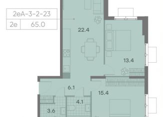 2-комнатная квартира на продажу, 65 м2, Москва, ЖК Парксайд, 3