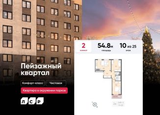 Продается двухкомнатная квартира, 54.8 м2, Санкт-Петербург, Красногвардейский район