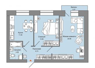 Продается двухкомнатная квартира, 58 м2, Пермь, улица Дзержинского, 29Б