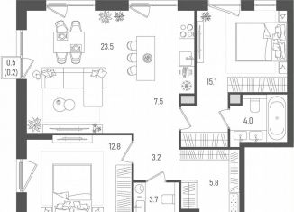 Продаю трехкомнатную квартиру, 76.5 м2, Москва, Даниловский район, 2-й Павелецкий проезд, 7