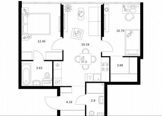 Продажа 2-комнатной квартиры, 56.7 м2, Москва, САО, жилой комплекс Бусиновский Парк, 1.4