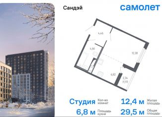 Продается квартира студия, 29.5 м2, Санкт-Петербург, метро Проспект Ветеранов, жилой комплекс Сандэй, 7.2