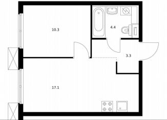 Продаю 1-ком. квартиру, 35.1 м2, Москва, СВАО