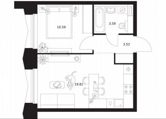 Продажа 1-комнатной квартиры, 37.2 м2, Москва, САО, жилой комплекс Бусиновский Парк, 1.4