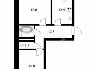 Продается 2-ком. квартира, 64.1 м2, Новосибирск, Пролетарская улица, 271/2, ЖК Ключ-Камышенский