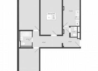 Продается 3-комнатная квартира, 82.4 м2, деревня Яковлево
