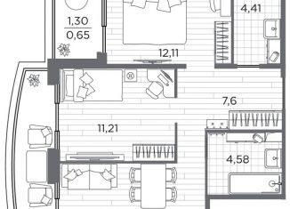 Продам 2-комнатную квартиру, 56.2 м2, Санкт-Петербург, Калининский район