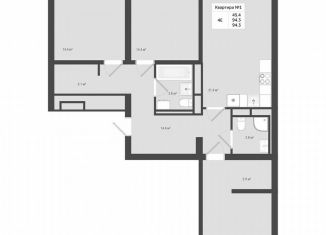 Продается 4-ком. квартира, 94.3 м2, деревня Яковлево