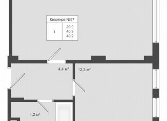 Продажа 1-комнатной квартиры, 40.9 м2, Москва