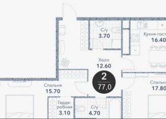 Продажа 2-ком. квартиры, 77 м2, Москва, Новоалексеевская улица, 16к5, метро Алексеевская