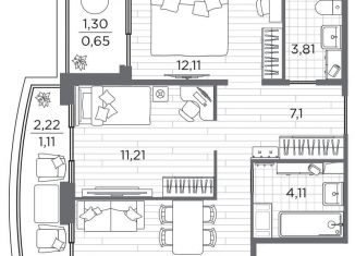 Продам 2-ком. квартиру, 55.1 м2, Санкт-Петербург, Калининский район