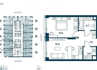 Продажа 1-комнатной квартиры, 42.2 м2, Москва, метро Сокол