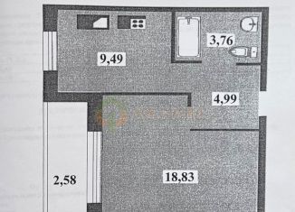 Продам однокомнатную квартиру, 40.5 м2, Пушкин, Ленинградская улица, 46