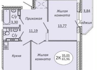 2-ком. квартира на продажу, 66 м2, Новосибирская область, 2-я Воинская улица, 51