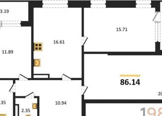 Продам 3-комнатную квартиру, 86.1 м2, Воронеж, Центральный район, улица Ломоносова, 116А