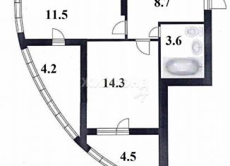 Продам 1-комнатную квартиру, 38.1 м2, Новосибирск, Кавалерийская улица, 3/1, Заельцовский район