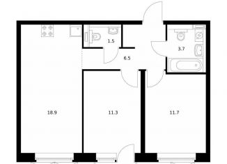 Продам 2-комнатную квартиру, 53.2 м2, Обнинск, улица Курчатова, 25/5