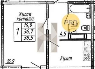 Продам 1-ком. квартиру, 38.5 м2, Воронеж, улица Пескова, 6, Центральный район