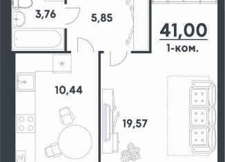 Продается 1-комнатная квартира, 41 м2, Волгоградская область