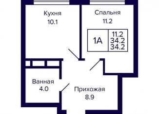 Продажа 1-ком. квартиры, 34.2 м2, Новосибирская область, Красносельская улица