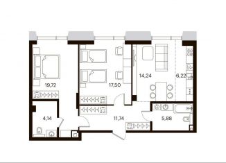 Продается 3-комнатная квартира, 79.4 м2, Хабаровский край, улица Истомина, 9