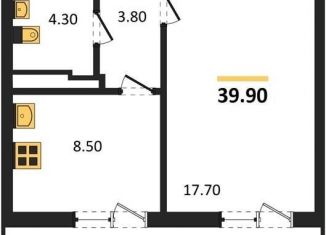 Продается 1-ком. квартира, 39.9 м2, Воронеж, улица Полковника Богомолова, 1