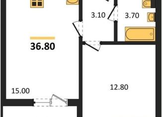 Продам 1-комнатную квартиру, 36.8 м2, Воронеж, улица Полковника Богомолова, 1, Советский район