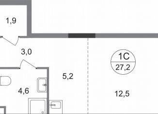 Продаю квартиру студию, 27.2 м2, Москва