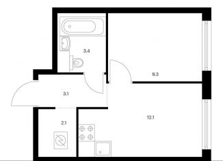 Продажа однокомнатной квартиры, 30 м2, Москва, район Кунцево, улица Ивана Франко, 20к3