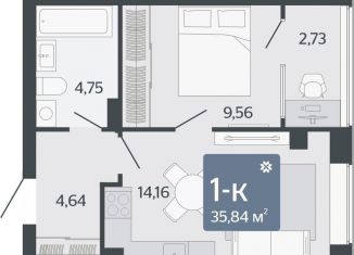 Продам однокомнатную квартиру, 35.8 м2, Екатеринбург, Короткий переулок, 3