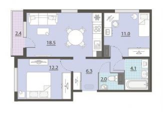 Продается 2-комнатная квартира, 55.3 м2, Екатеринбург, метро Чкаловская, улица Архитектора Белянкина