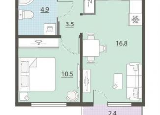 Продается 1-комнатная квартира, 36.4 м2, Екатеринбург, ЖК Меридиан, улица Архитектора Белянкина