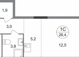 Продается квартира студия, 26.4 м2, Москва