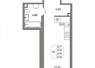 Продажа квартиры студии, 27.3 м2, Екатеринбург, Орджоникидзевский район