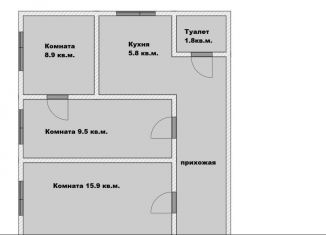 Продаю трехкомнатную квартиру, 48 м2, Ленинградская область, Лесная улица, 4