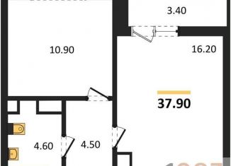 Однокомнатная квартира на продажу, 37.9 м2, Воронеж, улица Пескова, 6, Центральный район