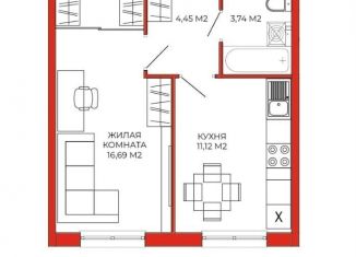 Продам 1-комнатную квартиру, 33.9 м2, Пенза, улица Яшиной, 14