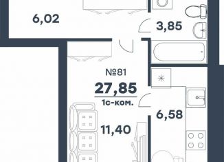 Продам однокомнатную квартиру, 27.9 м2, Волгоградская область